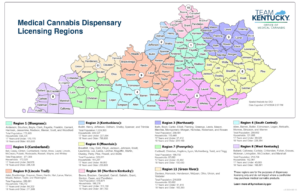 Kentucky medical cannabis licensing regions